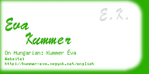 eva kummer business card